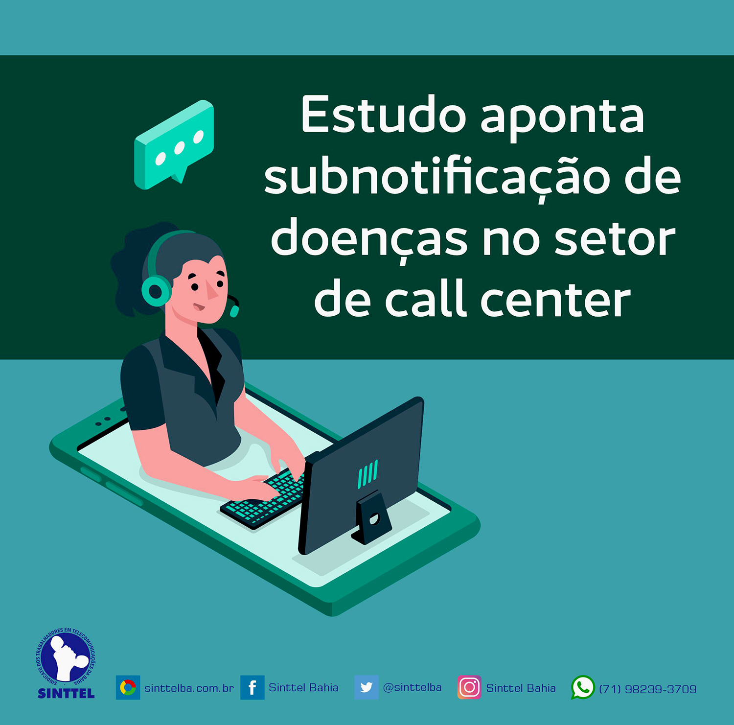 Estudo aponta subnotificaÃ§Ã£o de doenÃ§as no setor de call center
